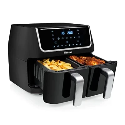 Imagen de Tristar FR 6970 Freidora sin aceite con doble cesta, panel de control Digital táctil, capacidad 9 L, fácil usar, multifuncional, temporizador 0 60 min y temperatura regulable 80 200 C, 1800 W