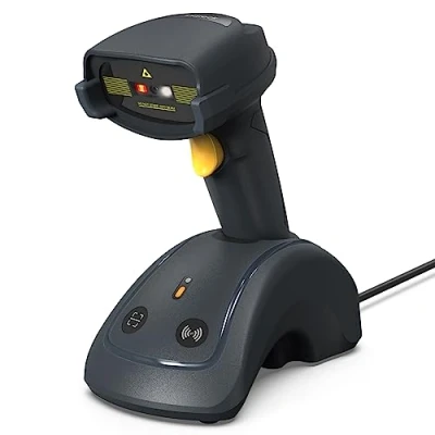 Imagen de Inateck Escáner de códigos Barras, Lector Bluetooth 2D con Base Carga BCST 91