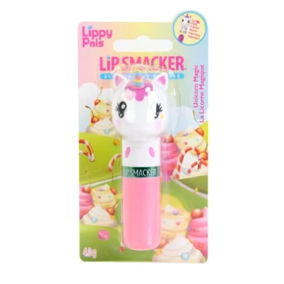 Imagen de Lip Smacker Lippy Pals Collection Balm Bálsamo Labial para Niñas Unicornio Sabor Frosting Regalo con Figuras de Animales, Maquillaje Pack Individual