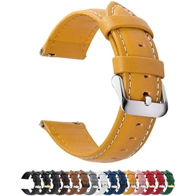 Imagen de Fullmosa Axus Correa Piel Para Reloj,Correa/Banda/Pulsera/Strap 14mm 16mm 18mm 19mm 20mm 22mm 24mm Samsung Galaxy Watch 5/4/3,Huawei GT2,Garmin