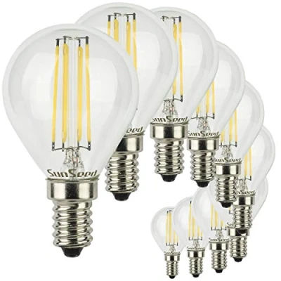 Imagen de SUNSEED 10x Bombilla Esférica Filamento LED E14 6W = 60W Blanco Neutro 4000K