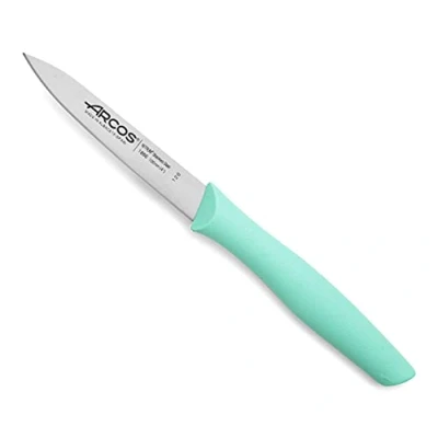 Imagen de Arcos Serie Nova Cuchillo Mondador Hoja de Acero Inoxidable 100 mm Mango Polipropileno Color Menta