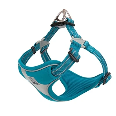 Imagen de Arnés de seguridad para perro, estilo escalonado, reflectante, ajustable, cómodo, TLH5991 (azul, M)