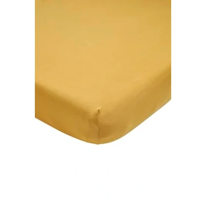 Imagen de Meyco Home Basic Jersey Uni sábana Bajera para 1 Persona (sábana Suave, Accesorios bebés, Dimensiones: 120 x 200 cm), Oro Miel