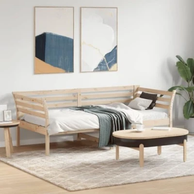 Imagen de vidaXL Sofá Cama, Somier de Listones Invitados, Estructura Mueble para Salón Dormitorio, Madera Maciza Pino 75x190 cm