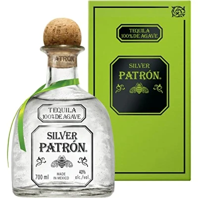 Imagen de PATRÓN Silver Premium Tequila, 40 % vol., 70 cl / 700 ml, Tequila 100% de agave, elaborado artesanalmente en México, pequeñas cantidades, con el mejor agave Azul Weber