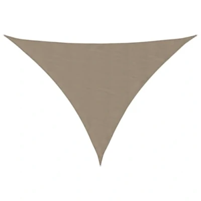 Imagen de vidaXL Toldo Parasol Lona Protector Solar Sombra de Patio Jardín Terraza Balcón Parque Exterior Vela Triangular Tela Oxford Gris Taupe 5x7x7 m