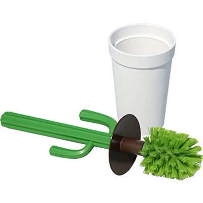 Imagen de Qualy Escobilla de Inodoro Cactus Blanco Verde