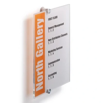 Imagen de Durable 482519 Identificador para puertas CRYSTAL SIGN® A4 vertical, 210 x 297 mm (A4), con inserto de lámina imprimible, transparente