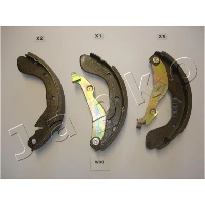 Imagen de JAPKO 55W03 Zapatas de Freno Eje trasero 200 36,3 CHEVROLET: Aveo / Kalos Berlina, Hatchback, DAEWOO: Hatchback