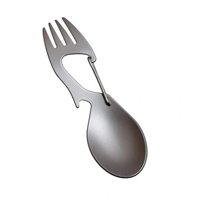 Imagen de Spork Outdoor cuchara tenedor cuchillo botella abrelatas Camping Acero inoxidable cubiertos Viaje Multiherramienta herramienta