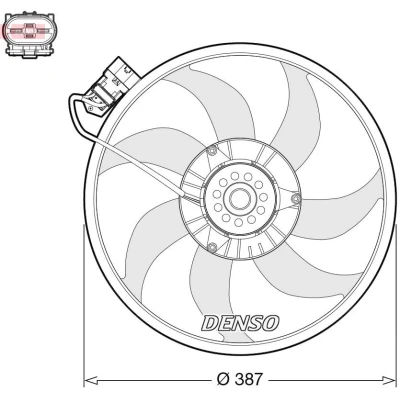 Imagen de DENSO DER20017 Ventilador de Radiador 12 OPEL: Combo C Furgón / Familiar, Corsa Hatchback