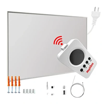 Imagen de Mephisto Calefacción Infrarroja Wand Decken Standheizung Ahorro de Energía Eléctrica Incl. Mando a Distancia Y Termostato Wifi App 300 1200W, Rendimiento En Vatios: 1000W, Accesorio: Deckenmontage Set