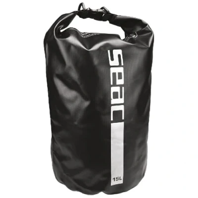 Imagen de Seac Dry Bag, bolsa estanca impermeable, seca para buceo, kayak, navegación, pesca, natación y otros deportes, 15 lt, negro