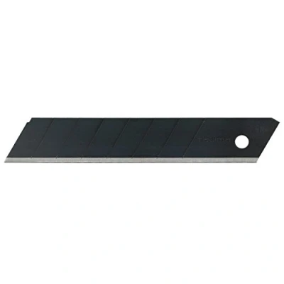 Imagen de Tajima cuchillas de recambio (anchura 18 mm, 50 piezas en una caja, cuchilla negra, adecuada para cartón, cuero, papel aluminio, cartón yeso, recambio) LCB50RB50H