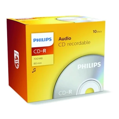 Imagen de Pack 10 Cd r Philips Cr7a0nj10 80 Minutos