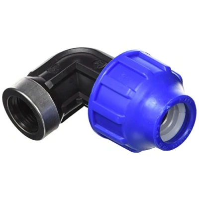 Imagen de S&amp;M Racor Codo roscas Hembra, INOX, 20 mm x 1/2&#039;&#039;, Color Negro y Azul