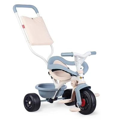 Imagen de Smoby Triciclo Evolutivo Be Fun Confort Azul, Sillín Regulable, Bloqueo de Dirección, Cinturón Seguridad, Volquete Trasero, Barra Parental Incluye Bolsa Guardaobjetos (7600740416)