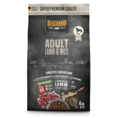 Imagen de Belcando Adult Lamb &amp; Rice [4 kg] Alimento para Perros Comida Seca con Cordero sensibles Completo Adultos a Partir de 1 año Edad