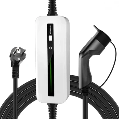 Imagen de Morec 16A ev Cargador (estándar Europeo) Tipo 2 Cable de Carga conmutablecaja Schuko Pin estación IEC 62196 (Enchufe 3.6kw, 6m