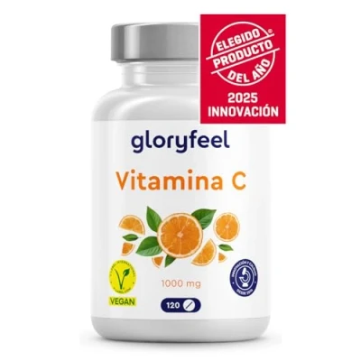Imagen de Vitamina C 1000 mg Sistema Inmunitario, Cansancio, Piel y Huesos Solo 1 Tableta al día 120 Tabletas (4 meses) Pura Vegano, Sin Aditivos Probado en Laboratorio