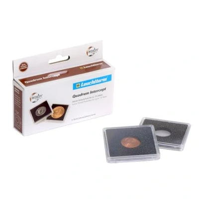 Imagen de Cápsulas pour monedas QUADRUM Intercept, diámetro 17 mm, negra