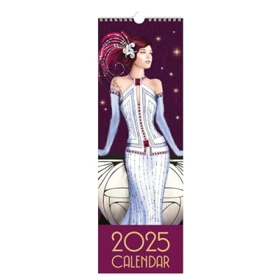 Imagen de Robert Frederick calendario 2025 delgado, de pared con vista mensual, Claire Coxon Art Deco