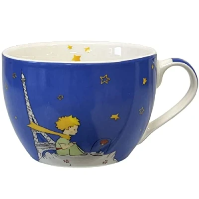 Imagen de Kiub Bol de Cereales con asa Porcelana (El Principito, Rosa y Torre Eiffel)