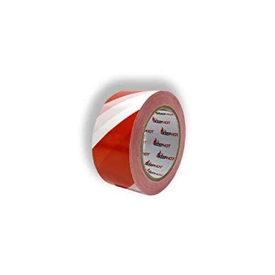 Imagen de Cinta Adhesiva de señalización no Adhesiva, Color Rojo y Blanco (1, 48 mm x 100 m)