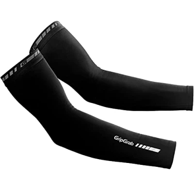 Imagen de GripGrab Manguitos de Ciclismo Classic Térmicos Antideslizantes Bicicleta Montaña Y Carretera Calentadores Brazos Para Invierno Negro Amarillo