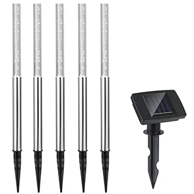 Imagen de Deuba® 5 Pack Lámparas Solares Jardín Luz LED Blanca Larga Duración Sensor Automáticas Ecológicas