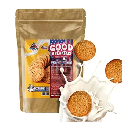 Imagen de AS American Suplement Harina de Avena Integral Bajo en Azúcares y Grasas Fuente Fibra Calidad Alto Contenido Proteínas Ideal para Postres Saludables (1 kg, Galleta María)