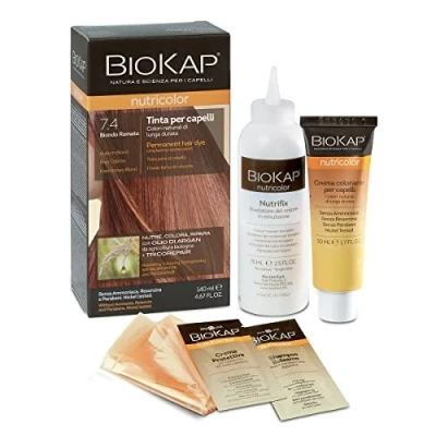 Imagen de Biokap Tinte Auburn Blond Dye 140Ml Rojo Cobrizo 74 1 Unidad 500 g