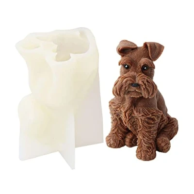 Imagen de JS MOLD molde de silicona animales 3D con forma gato, para moldear jabón, perros, velas hacer pasteles, jabones,