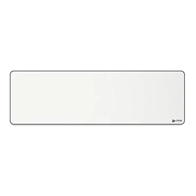 Imagen de Glorious Gaming Alfombrilla de tela (extendida) Bordes cosidos, superficie lisa para velocidad y control, base antideslizante, lavable a máquina, grande (910 x 280 3 mm) Blanco