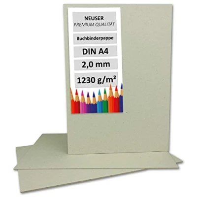 Imagen de 20 carpetas de encuadernación DIN A4, grosor 2,0 mm (0,20 cm), gramaje: 1230 g/m², formato: 29,7 x 21 cm, color: gris y marrón