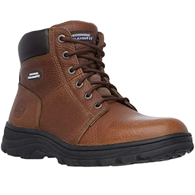 Imagen de Skechers Workshire, Botas para Hombre, Brown Embossed Leather, 47.5 EU