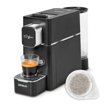 Imagen de Polti Coffea S15B, Cafetera Espresso, Compatible con cápsulas E.S.E. de 44 mm, Depósito 0,85L, Color Negro