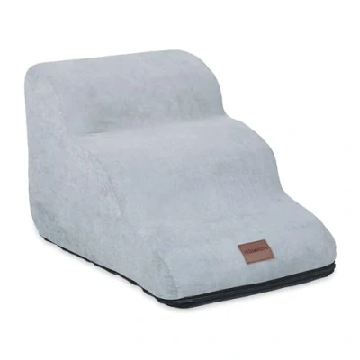 Imagen de Relaxdays Escalera para Perros, 3 Peldaños, Escalón Mascotas, Gatos, Cama y Sofá, 33x36,5x52 cm, Gris