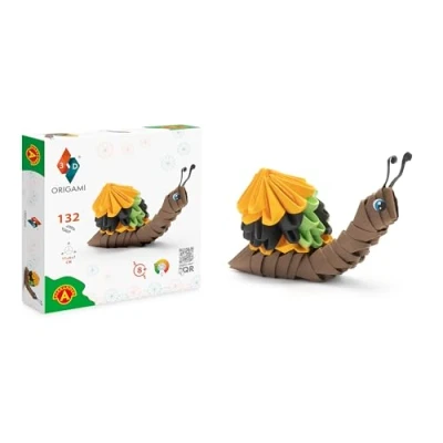 Imagen de Origami 3D Hermosa escultura de papel con componentes patentados e instrucciones construcción comprensibles, a partir 8 años (caracol)