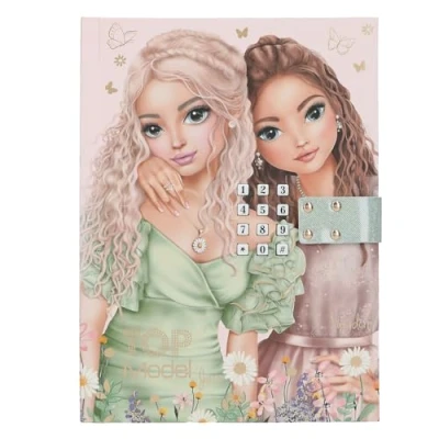 Imagen de Depesche 13622 TOPModel Summer Feeling Agenda con código numérico y Sonido, Libro en Color Rosa, Motivo de Modelo 192 páginas rayadas, Multicolor, One Size
