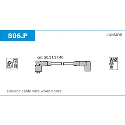 Imagen de JANMOR S06.P Juego de Cables Encendido FIAT: Panda I Hatchback, Seicento / 600 Cinquecento