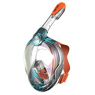 Imagen de Seac Magica, máscara de Snorkel integral, Anti Vaho, Válvula Purga y Estanco, azul, JUNIOR