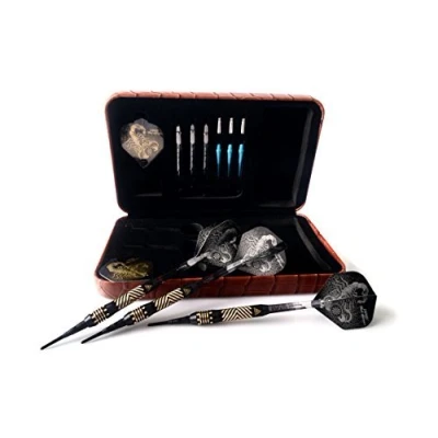 Imagen de CUESOUL Black Scorpion Deluxe Dardos de plástico Set with Luxury Case, 16 gram (B2307)