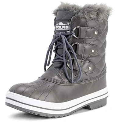 Imagen de Polar Mujer Acolchado Corto Pato Forrada De Piel Cordones Nieve Invierno Bota GRL40 AYC0024