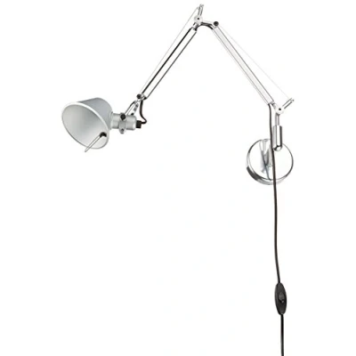 Imagen de Artemide A010900+A025150 Tolomeo Micro pared Ligero de la aluminio, 46 W, 220V 240 V, Plateado [Clase eficiencia energética A]