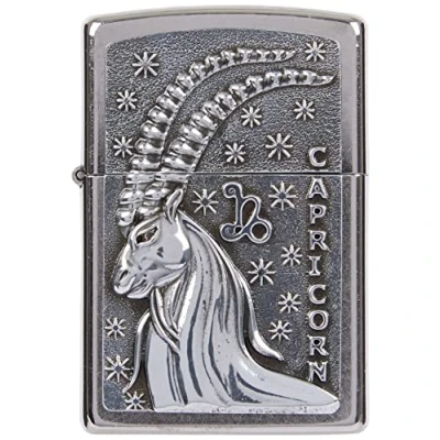 Imagen de Zippo, 2006506, PL AA8207 Mechero de latón con diseño Signo del zodíaco Capricornio V19 5,83,81,2