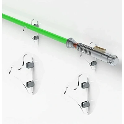 Imagen de Soporte para Sable de luz, luz montado en la Pared, Adecuado FX, Espadas, y Star Wars 1 par (Transparente)