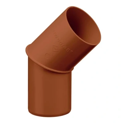 Imagen de INEFA codo de 45 grados para tubo bajada aguas pluviales, PVC DN 75marrón Pieza unión accesorios canalones, fácilmontaje enchufable,made in Germany