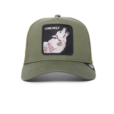 Imagen de Goorin Bros. The Farm Gorra ajustable unisex original, abierta tipo snapback, (The Lone Wolf), Oliva, talla única, única